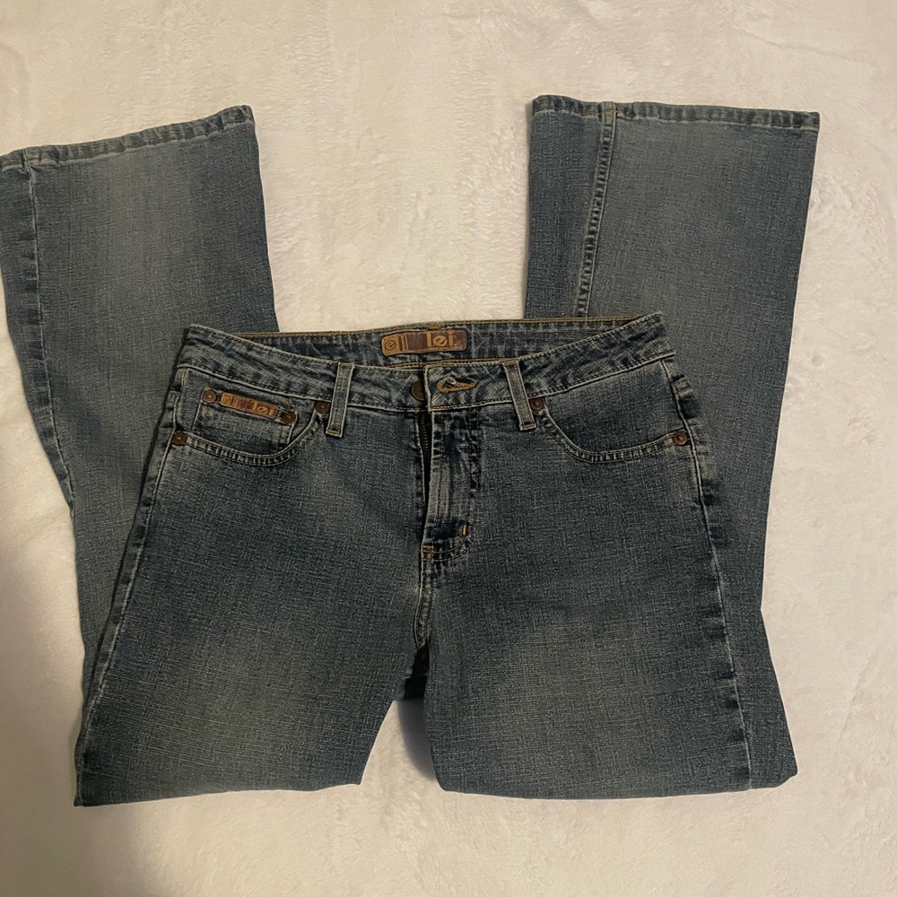 lei Women's Boot Cut Denim Jeans in Faded Blue